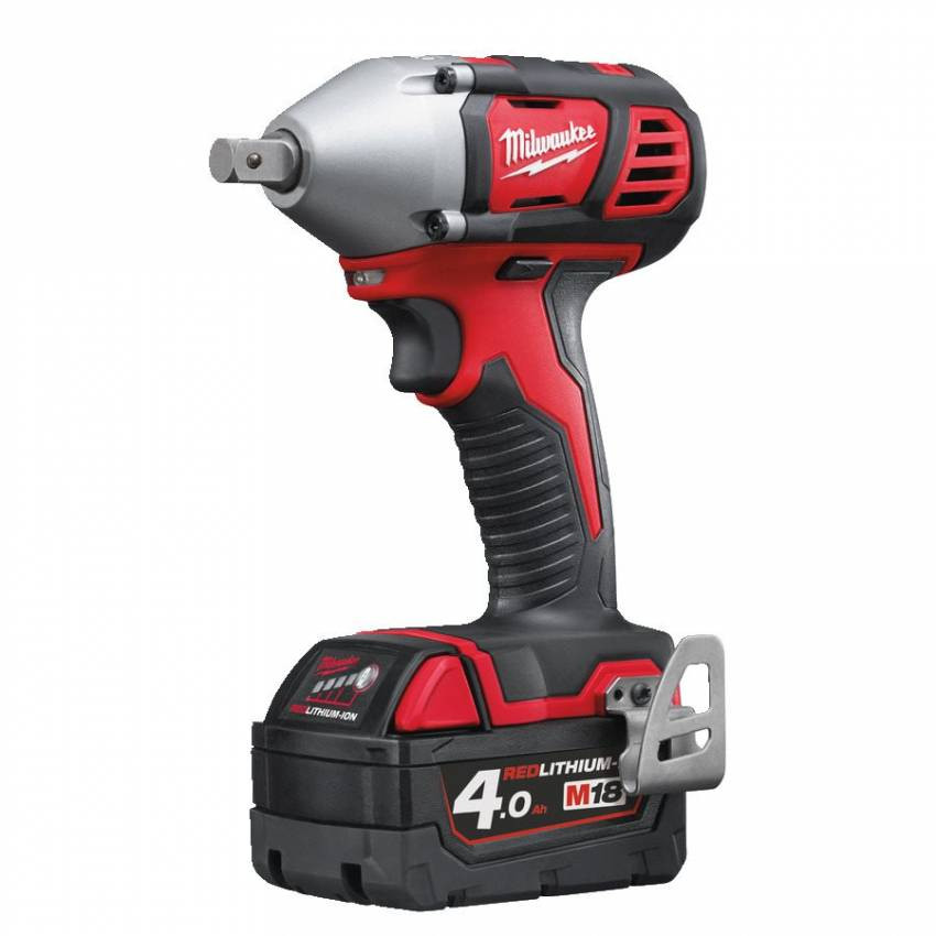 Гайкокрут акумуляторний 1/2" MILWAUKEE, M18 BIW12-402C, 240Нм (зарядний пристрій, 2 акум.Х 4Ач, кейс)-4933443607