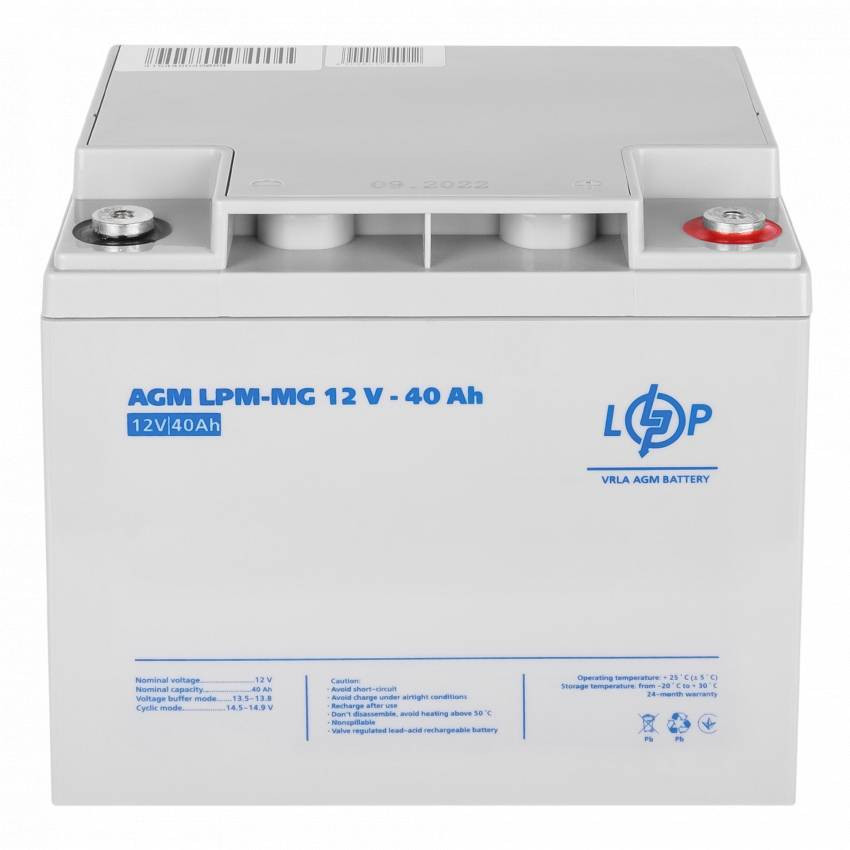 Акумулятор мультигелевий LPM-MG 12V - 40 Ah-