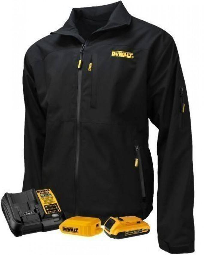 Куртка чоловіча з підігрівом DEWALT Soft Shell черна - L (АКБ, ЗУ)-0674326359021