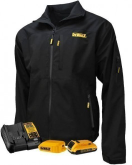 Куртка чоловіча з підігрівом DEWALT Soft Shell черна - XL (АКБ, ЗУ)-[articul]