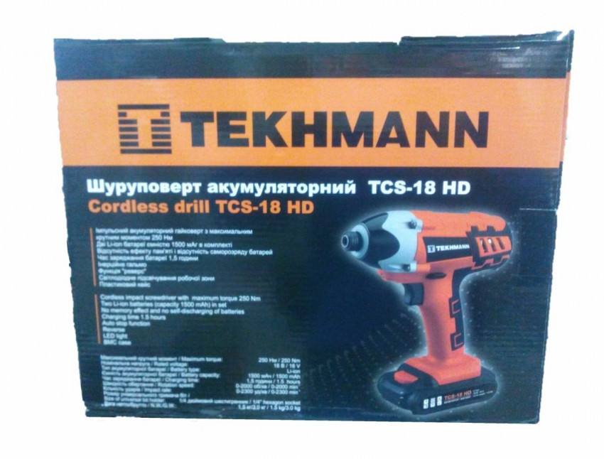 Шуруповерт акумуляторний TCS-18 HD Tekhmann-844123