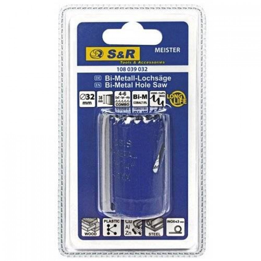 Кільцева пилка S&R Meister 32 мм HSS-Co8% М42-108039032