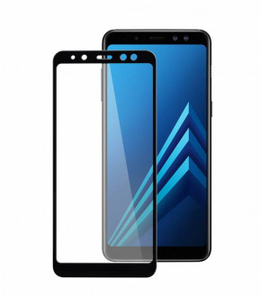 Захисне скло Full screen PowerPlant для Samsung Galaxy A8 (2018), Black-[articul]