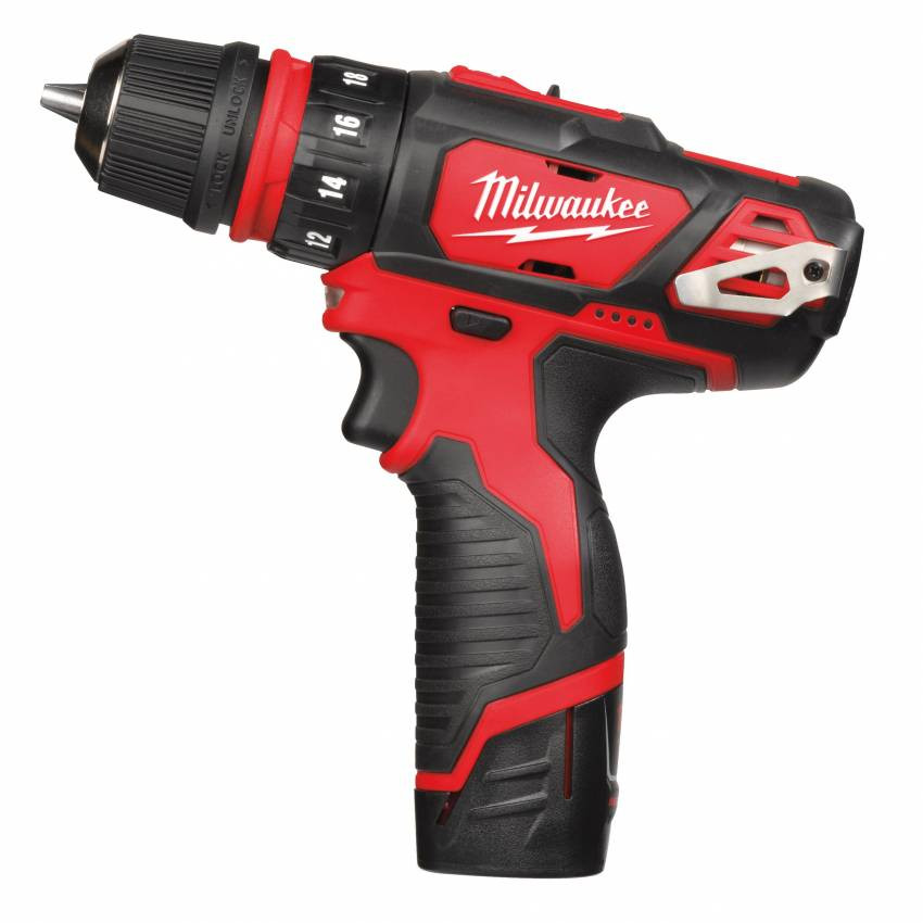 Дриль-шуруповерт акумуляторний MILWAUKEE, M12 BDDXKIT-202C ( заряд.пристрій, 2 акум.Х 2Ач, 3 насадки, кейс)-4933447836