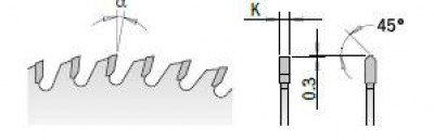 297.080.10M Пила по алюмінію HW D=250 F=30 Z=80 K=3,2/2,5 &amp;lt;-6°