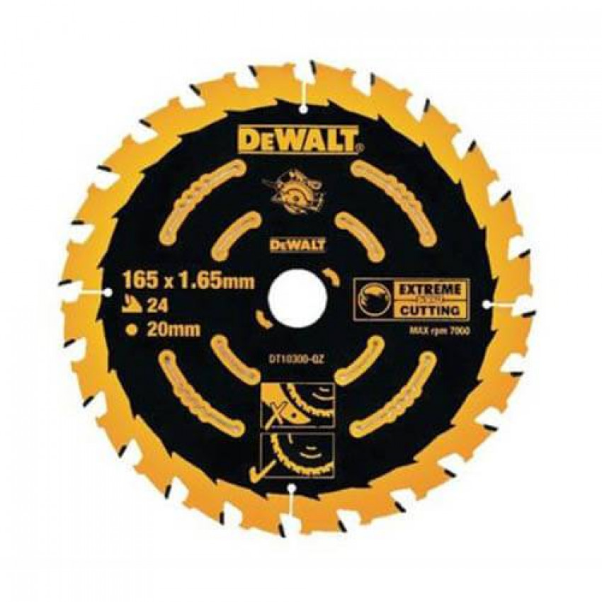 Диск пильний 165 мм, 20 мм, 24 EXTREME DeWALT DT10300-DT10300