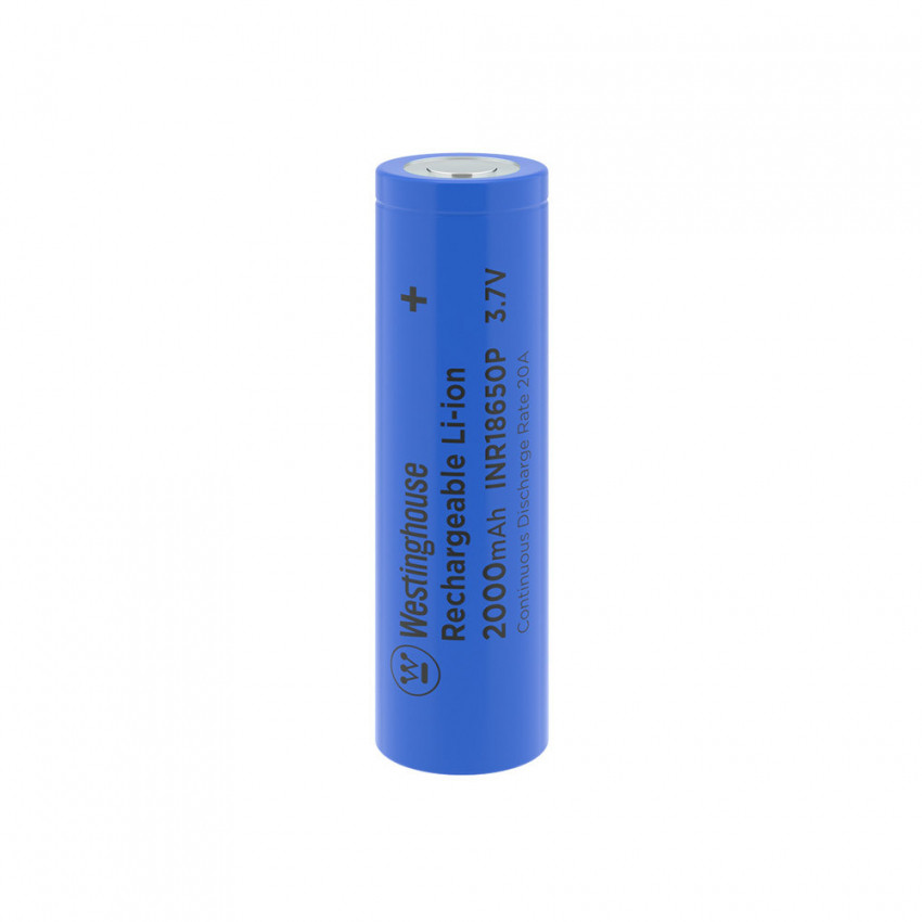 Акумулятор високотоковий літій-іонний Westinghouse Li-ion INR18650, 2000mAh, 10С, 1шт/уп-INR18650P-2000(10С)