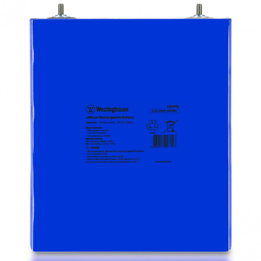 Акумуляторна батарея призматична LiFePO4 Westinghouse 3.2V 314Ah, 1шт-IFR71173204-314