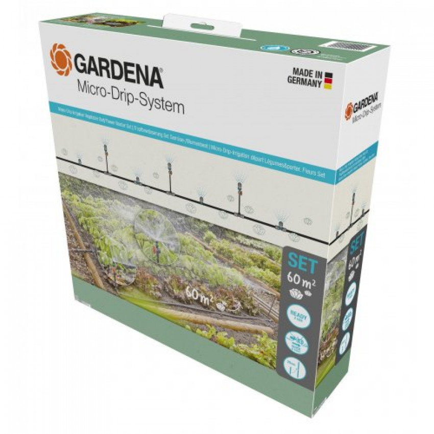 Комплект для поливу Gardena Micro-Drip-System клумб та грядок площею до 60 м2-13450-20.000.00