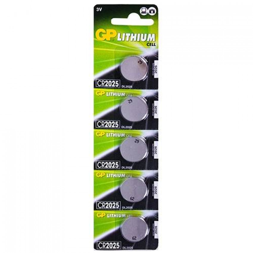 Батарейка GP дискова Lithium Button Cell 3.0V CR2025-8U5 літієві-4891199001130(5/100)