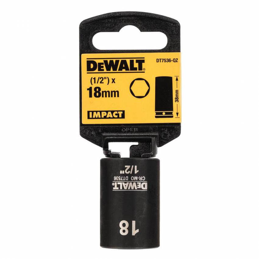 Головка торцева коротка ударна IMPACT DeWALT DT7536-DT7536