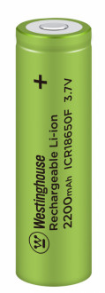 Акумулятор літій-іонний Westinghouse Li-ion ICR18650, 2200mAh, 1шт/уп-[articul]