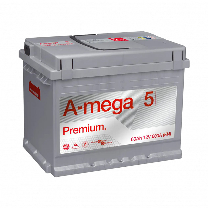 Акумулятор авто Мегатекс A-mega Premium (M5) 6СТ-60-А3 (лев) ТХП 600-