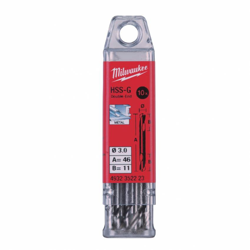 Свердло по металу HSS-G MILWAUKEE DIN1412, Ø2,5мм, двостороннє, (10шт)-4932352222