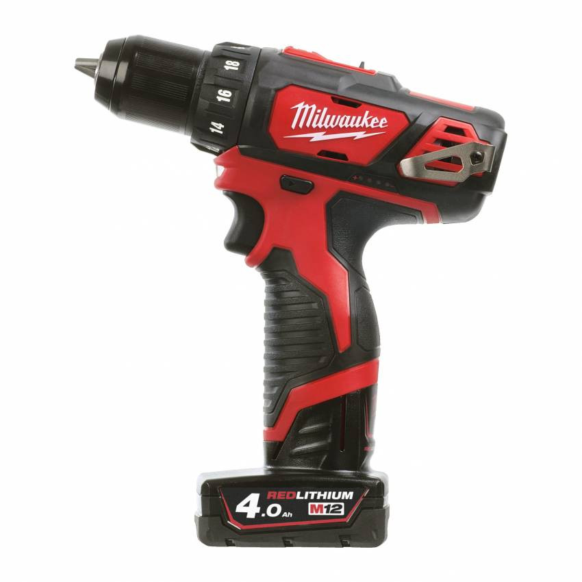 Дриль-шуруповерт акумуляторний MILWAUKEE, M12 BDD-202C, 30Нм ( зар.пристр, 2 акум.Х 2Ач, кейс) (акція)-4933441915