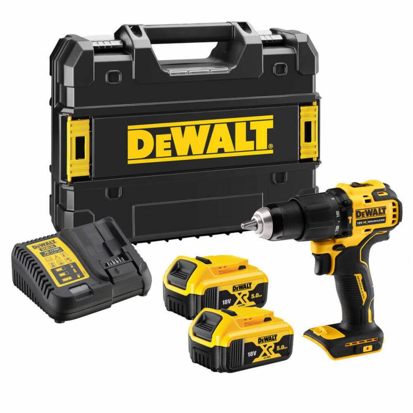 Дриль-шуруповерт акумуляторний безщітковий ударний DeWALT DCD709P2T-DCD709P2T