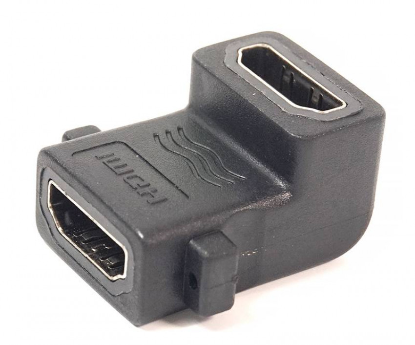 Перехідник PowerPlant HDMI AF – панельний кутовий.-KD00AS1304