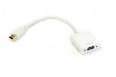 Кабель-перехідник PowerPlant HDMI - VGA, 0.15м, позолочені конектори-[articul]