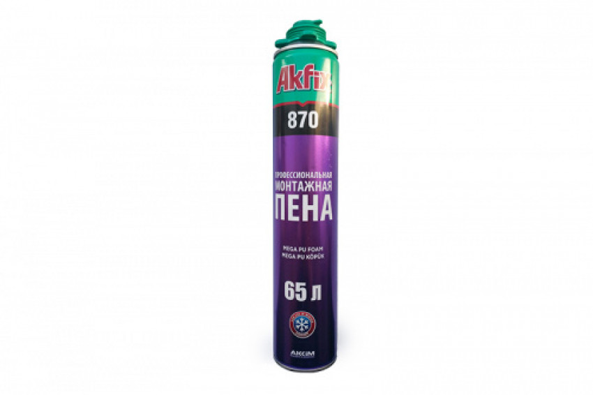 Піна проф 870 MEGA 65л (-6°) 850мл / 1000гр (зимова) Akfix-FA007W