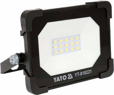 Прожектор з SMD-діодним випромінювачем YATO: 10 Вт, 230 В, 950 Лм, 15 діодів, 115x 98x 32 мм