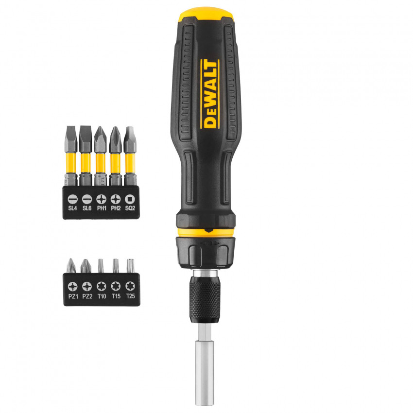 Викрутка - набір FULL FIT Telescoping, зі змінними бітами, 10 біт DeWALT DWHT68001-0-DWHT68001-0