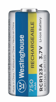 Акумулятор літій-іонний Westinghouse Li-ion RCR123A, 3.7V, 750mAh, 1шт-[articul]